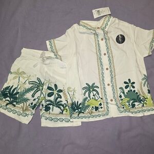Next Kids  - White and Green Tropical Design